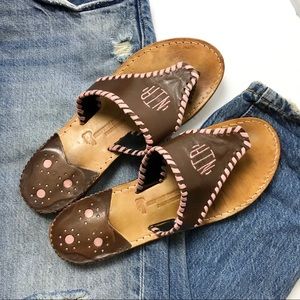 Stephen Bonanno Sandals Palm Beach Leather Flips